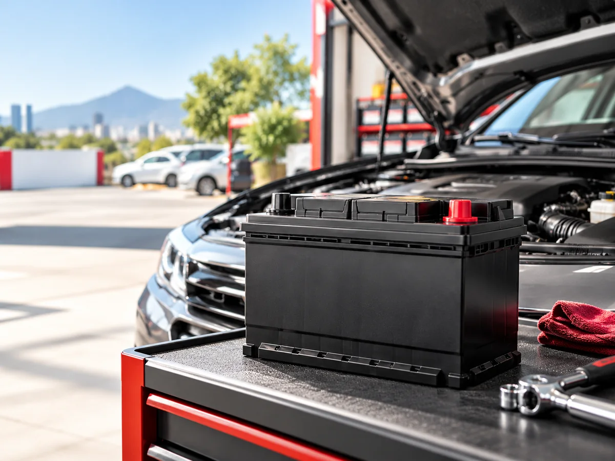 Acumulador automotriz en un entorno de servicio profesional